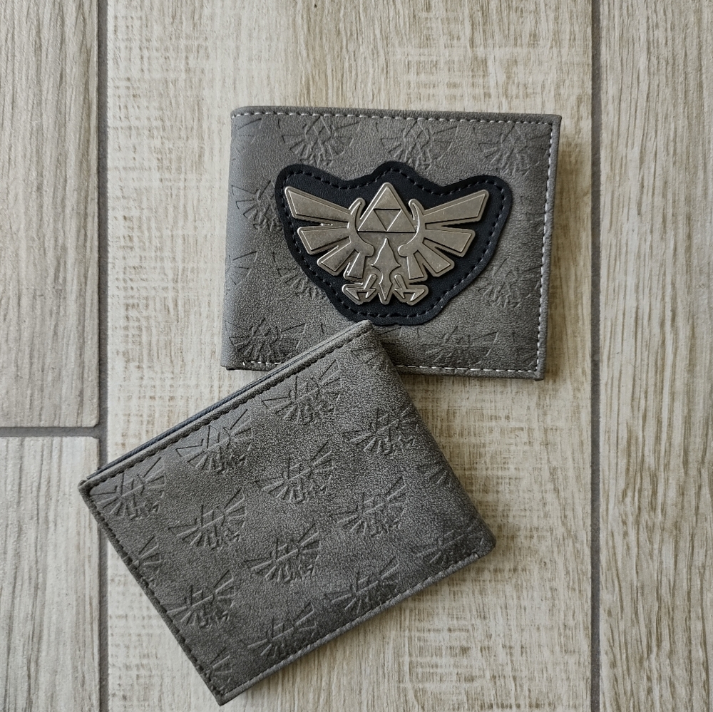 NEW Nintendo Zelda metal logo men wallet silver - Picture 3 of 4